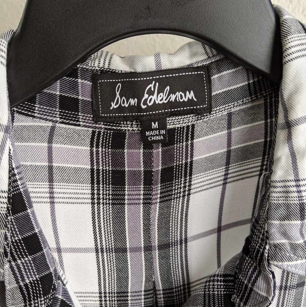 Sam Edelman Plaid Split Back Button Down - image 4